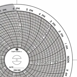 GRAPHIC CONTROLS Chart 205 Circular Paper Chart, 4 Inch Chart Dia, 0 Deg to 150 Deg F, 60 Pack | CR3HJQ 30ZX58