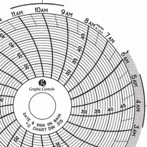 GRAPHIC CONTROLS Chart 315 Circular Paper Chart, 3 Inch Chart Dia, 25 Deg to 50 Deg C, 60 Pack | CR3HJH 30ZX38