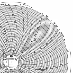 GRAPHIC CONTROLS Chart 482 Circular Paper Chart, 8 Inch Chart Dia, -20 Deg to 50 Deg F, 60 Pack | CR3HNN 30ZY45