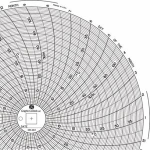 GRAFISCHE STEUERUNGEN Diagramm 483, kreisförmiges Papierdiagramm, 8-Zoll-Diagrammdurchmesser, 60er-Pack | CR3HPB 30ZY53