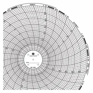 GRAPHIC CONTROLS Chart 669 Circular Paper Chart, 6 Inch Chart Dia, -20 Deg to 120 Deg F/C, 60 Pack | CR3HLK 30ZX85