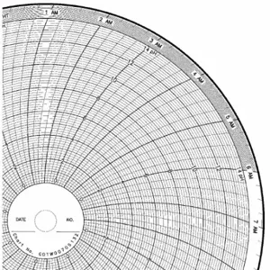 GRAPHIC CONTROLS CLH GDTW0070S132 Circular Paper Chart, 10 Inch Chart Dia, 0 to 14, 100 Pack | CR3HDH 5MDZ4