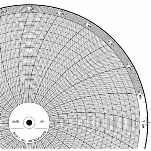 GRAPHIC CONTROLS CLH GDTW0394U100 Circular Paper Chart, 10 Inch Chart Dia, 100 Pack | CR3HFV 5MDZ9