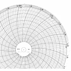 GRAPHIC CONTROLS CLH HKTW0050S203 Circular Paper Chart, 10 Inch Chart Dia, 0 to 5, 100 Pack | CR3HQD 5MDY5