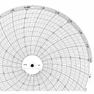 GRAPHIC CONTROLS CLH HKTW0050S384 Circular Paper Chart, 10 Inch Chart Dia, 0 to 500, 100 Pack | CR3HQC 5MDX8