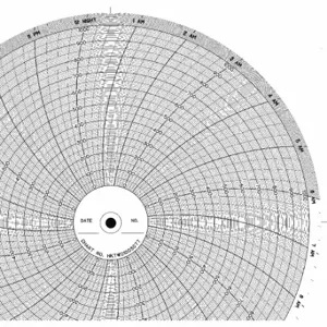 GRAPHIC CONTROLS CLH HKTW0100S077 Circular Paper Chart, 10 Inch Chart Dia, 0 to 1000, 100 Pack | CR3HDA 5MDY6