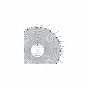 GRAFISCHE STEUERUNGEN MCI 31D-P 0-100-8 kreisförmiges Papierdiagramm, 8 Zoll Diagrammdurchmesser, 0 bis 100, 100er-Pack | CR3HMN 21EK56