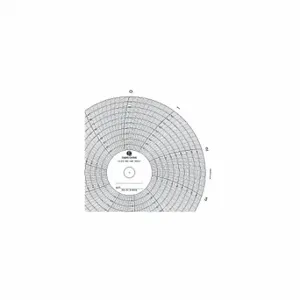 GRAPHIC CONTROLS MCI PV 0-100-8 Circular Paper Chart, 8 Inch Chart Dia, 0 to 100, 100 Pack | CR3HMM 21EK58