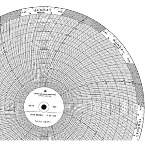 GRAPHIC CONTROLS PW 00213807-7D Circular Paper Chart, 10 Inch Chart Dia, 0 to 400, 100 Pack | CR3HEU 5MEL7