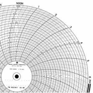GRAPHIC CONTROLS PW 00213817 24H Circular Paper Chart, 10 Inch Chart Dia, 0 to 600, 100 Pack | CR3HFE 5MEN0