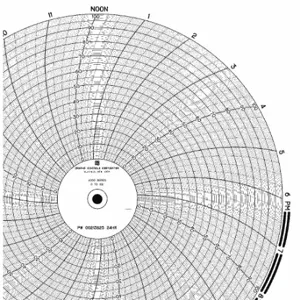 GRAPHIC CONTROLS PW 00213825 24H Circular Paper Chart, 10 Inch Chart Dia, 0 to 100, 100 Pack | CR3HCU 5MEN5