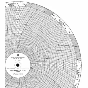 GRAPHIC CONTROLS PW 00213886 7D Circular Paper Chart, 10 Inch Chart Dia, -50 to 50, 100 Pack | CR3HFR 5MEP1