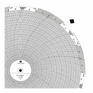 GRAPHIC CONTROLS PW 00213891 7D Circular Paper Chart, 10 Inch Chart Dia, 0 to 2500, 100 Pack | CR3HEF 19D981