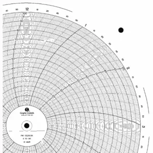 GRAPHIC CONTROLS PW 00215311 Circular Paper Chart, 11.8 Inch Chart Dia, 0 to 100, 100 Pack | CR3HHL 5MER4