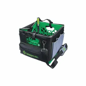 GREENLEE 0158-28 Tool Bag, Polyester, Black, 0 Outside Pockets, 11 Inside Pockets, 13 Inch Width | CJ3QQC 499N32