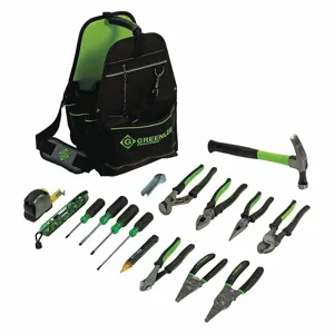 GREENLEE 0159-17ELEC Electricians Tool Kit, 17 Pieces, Caddy | CJ2CFA 416J65