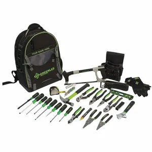 GREENLEE 0159-28BKPK Electricians Tool Kit, 28 Pieces, Backpack | CJ2CEZ 416J63