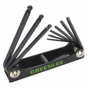 GREENLEE 0254-12 Wrench, Hex-Key Ball-End 9 Pc | CR3LUF 34F628