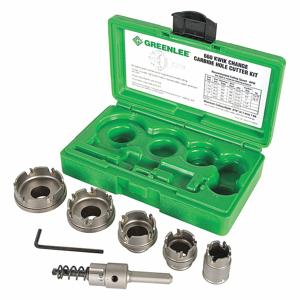 GREENLEE 660 Hole Cutter Kit, 8 Pieces, 7/8 To 2 Inch Saw Size, 1/8 Inch Max. Cutting Depth | CJ2LEQ 34F138