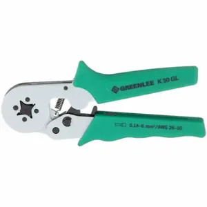 GREENLEE K30GL Crimper Square, Insulated Single Ferrules/Non-Insulated Single Ferrules, Square Crimp, Die | CR3LMK 34E994