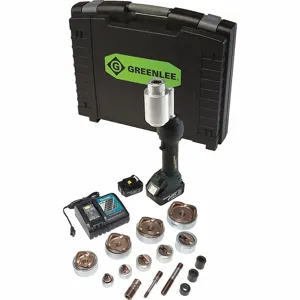 GREENLEE LS100X11SS4 Knockout Tool Kit, 18V DC, 4 Inch Steel Punching Capacity, 10 ga Max. Thickness | CJ2QUG 53JJ13