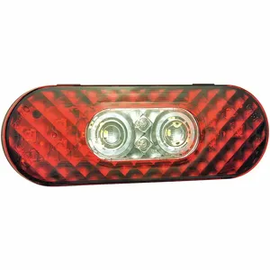 GROTE 54682 Stop, Turn And Tail Light, 6 Inch Length, Permanent, Oval, Red | CJ3NFA 411Z28