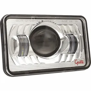 GROTE 94411-5 High Beam Headlight, 900 Lumens, Square, 6 1/2 Inch Length, LED | CJ2KYF 411Z75