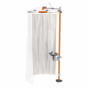GUARDIAN EQUIPMENT AP250-015 Bescheidenheitsvorhang für horizontale Duschen, weiß, Polyester | CJ7EBB
