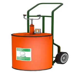 GUARDIAN EQUIPMENT G1562HTR-HAT Eyewash/Drench Hose Unit, 15 Gallon, Heated, with Hand Truck | CJ7EDY