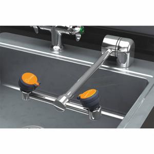 GUARDIAN EQUIPMENT G1849LH Plumbed Eyewash, Std, Eyes Coverage, Swing Down, Chrome-Plated Brass Pipe | CR3MNJ 34A728