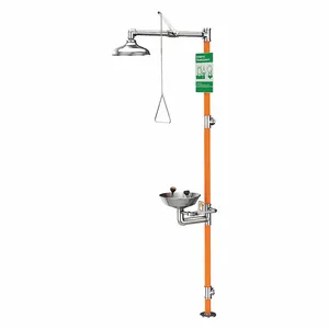 GUARDIAN EQUIPMENT G1991-316 Safety Station with Eyewash, 10 Inch Shower Head, 1 Inch Valve, Stainless Steel | CJ3JAK 56HV41