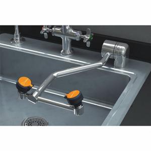 GUARDIAN EQUIPMENT GBF1849LH-R Plumbed Eyewash, Std, Eyes Coverage, Swing Down, Chrome-Plated Brass Pipe | CR3MNL 34A712