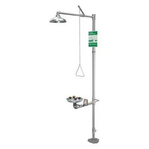 GUARDIAN EQUIPMENT GBF1909PCC Barrier-Free Safety Station With Eye/Face Wash, Plastic Shower Head, Chrome Finish | CJ7EJH