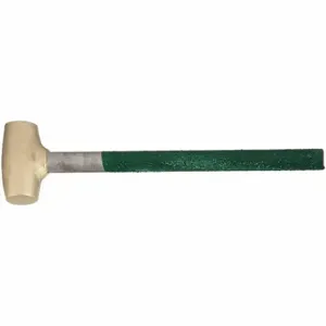 HACKETT 1BS Brass Mallet, Steel Handle, 16 oz Head Wt, 1 Inch Dia, 2 1/4 Inch Head Length | CR3MUK 36XC07