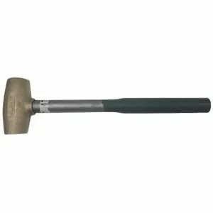 HACKETT 2.5CS Copper Mallet, Steel Handle, 2 5/8 Lb Head Wt, 2 1/4 Inch Dia, 3 1/4 Inch Head Lg | CR3MUC 36XC11