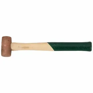 HACKETT 2CH Copper Mallet, Wood Handle, 24 Oz Head Wt, 1 1/2 Inch Dia, 3 1/8 Inch Head Lg | CR3MUG 36XC15