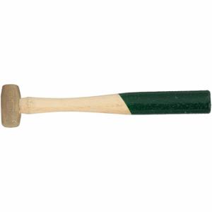 HACKETT .5BH Brass Mallet, Wood Handle, 8 oz Head Wt, 7/8 Inch Dia, 2 Inch Head Length, 10 Inch Length | CR3MUA 36XC01