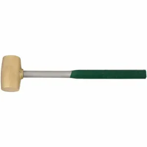 HACKETT 5BS Brass Mallet, Steel Handle, 4 lb Head Wt, 1 7/8 Inch Dia, 3 3/4 Inch Head Length | CR3MTU 36XC22