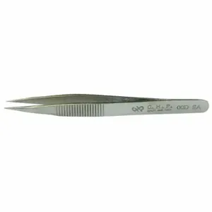 HAKKO 00D-SA Fine Point Tweezer, Strong Flat Tip, 120 mm | CR3NBF 62UN55