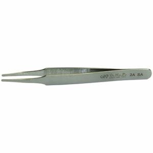 HAKKO 2A-SA Flat Tweezer, Rounded Tips, 120 mm | CR3NBH 62UN59