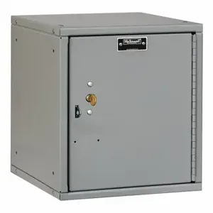 HALLOWELL HC121212-1PL-K-PL Box Locker, 11 Inch x 12 Inch x 13 in, 1 Tiers, 1 Units Wide, Solid, Keyed, Light Gray | CR3NCE 30LW76