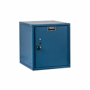 HALLOWELL HC121212-1PL-MB Box Locker, 11 Inch x 12 Inch x 13 in, 1 Tiers, 1 Units Wide, Solid, Padlock Hasp, Blue | CR3NCH 30LW65