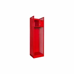 HALLOWELL TGBN42(84)-1BC-G-RR-HT Gear Locker, 24 3/4 Inch x 22 Inch x 86 1/4 Inch, Steel, 2 Shelves, 2 Compartments, Red | CR3NEJ 30LW44