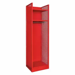 HALLOWELL TGNN42(84)-1BC-G-RR-HT Gear Locker, 24 3/4 Inch x 22 Inch x 86 1/4 Inch, Steel, 2 Shelves, 1 Compartments, Red | CR3NEH 30LW42