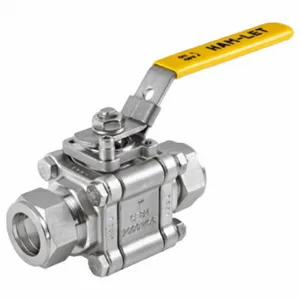 HAM-LET H-500-SS-L-1/4 Ss Three-Piece Ball Valve, 1/4 Inch Tube | CR3NVD 802N77