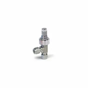 HAM-LET HF-1300-SS-L-6MM-A-VER Plumbing Needle Valves, Angled Fitting, 316 Stainless Steel, 6 mm Pipe Size, Let-Lok | CR3PGL 802D38