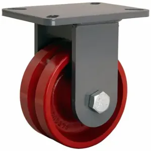 HAMILTON R-CH-6VH V-Groove Track-Wheel Plate Caster, 6 Inch Dia, 8 Inch Height, Rigid | CR3NND 23DA06