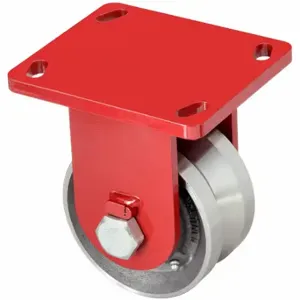 HAMILTON R-EPSD-63FVH V-Groove Track-Wheel Plate Caster, 6 Inch Dia, 8 1/2 Inch Height, Rigid | CR3NNB 52YU12