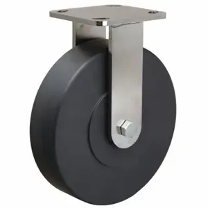 HAMILTON R-WHS-8NYSB Corrosion-Resistant Standard Plate Caster, 8 Inch Dia, 9 3/4 Inch Height | CR3NPG 55HA41