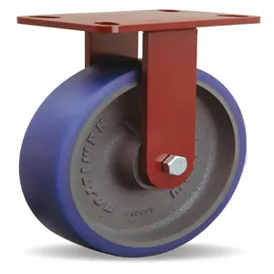 HAMILTON R-ZFWH-8SPB Kingpinless Plate Caster, Polyurethane, 1200 Lbs. Load Rating, 8 Inch Wheel Dia. | CH6RKD 45AM83